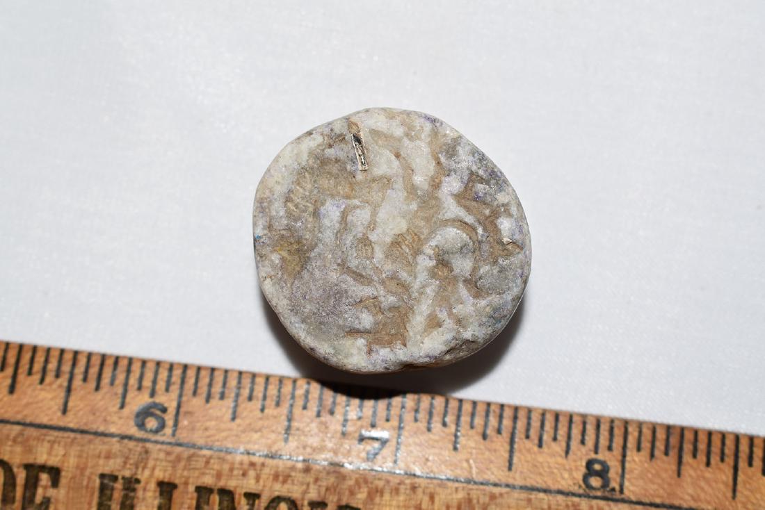Engraved Effigy Bead, Central America: Engraved Effigy Bead, Central America