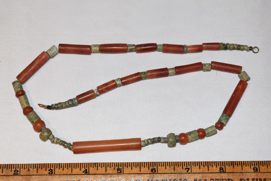 Early Prehistoric Bead Necklace, Jade and Quartz, (1 of 1)