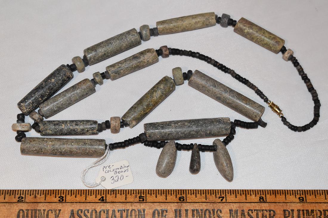 Early Prehistoric Bead Necklace, Jade,  Pre-Columbia (1 of 1)