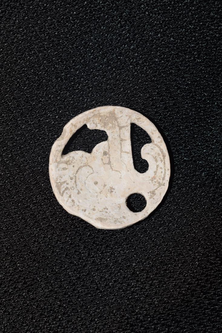 Mesopotamia Shell Gorget, Well Made, Effigy engraved, (1 of 4)