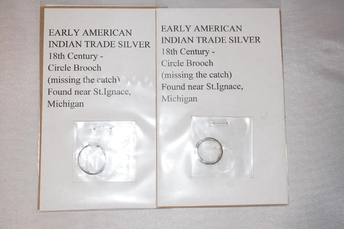 2 Trade Silver Broaches, Michigan (1 of 1)