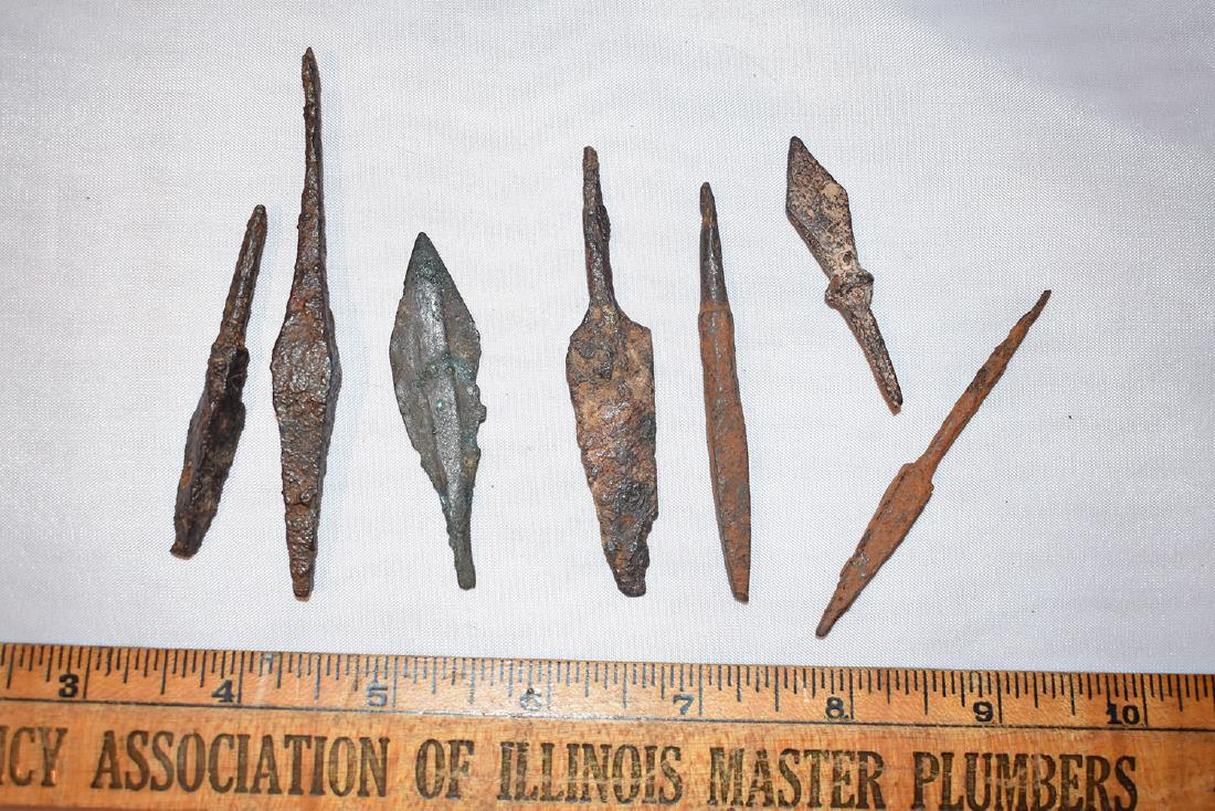 lot of Ancient Roman Spear Tips (1 of 1)