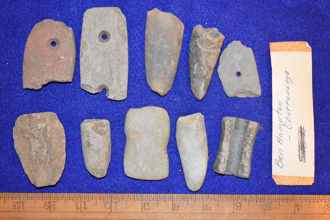 Lot of Relics, Bannerstone / Gorgets / Pendents,: Lot of Relics, Bannerstone / Gorgets / Pendents, Tennessee