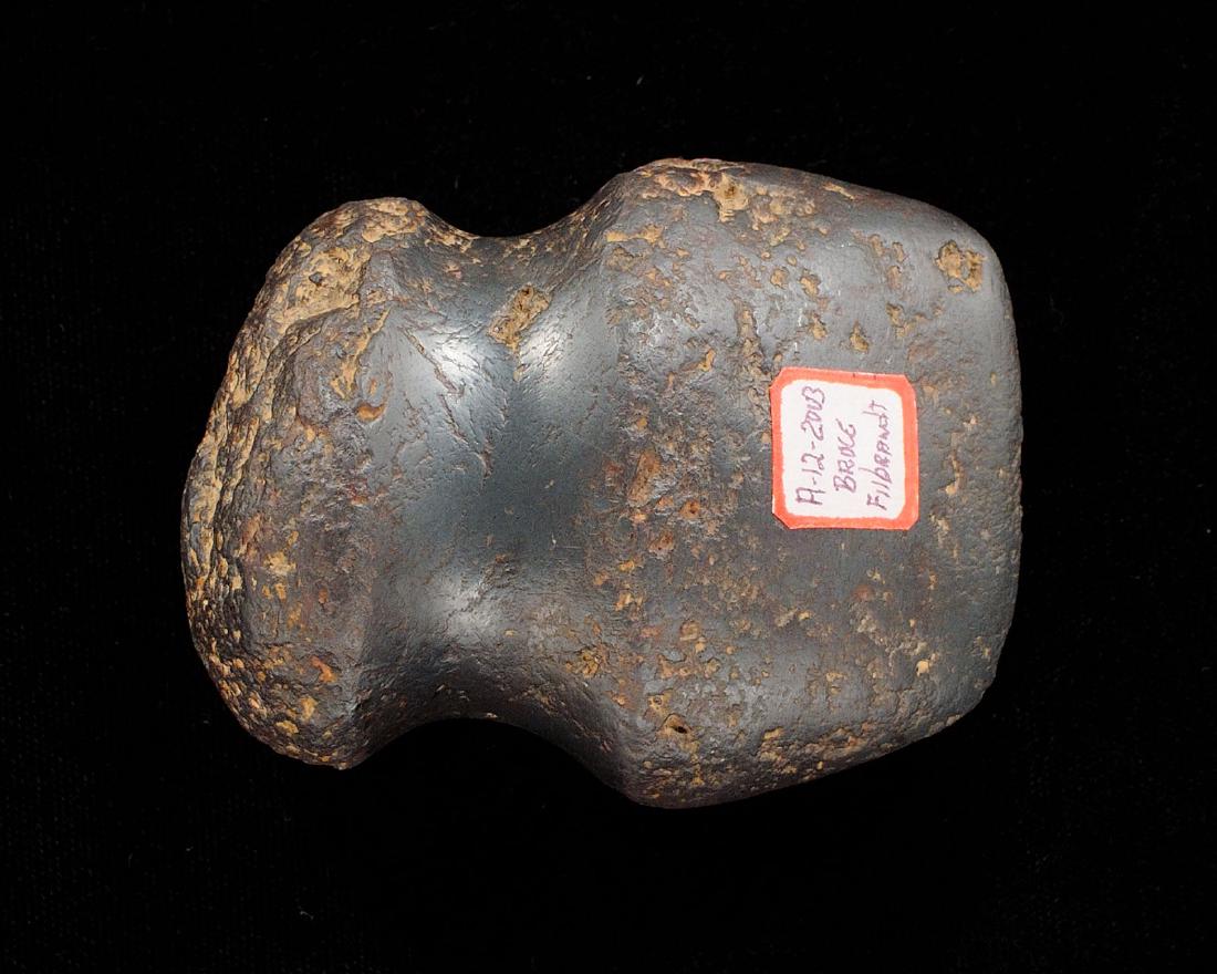 2.75 inches Highly Polished Hematite Axe, Ex Filbrandt: 2.75 inches Highly Polished Hematite Axe, Ex Filbrandt