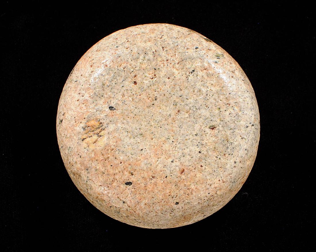 3.25 inches Discoidal, Light Pink/Purple Hardstone,: 3.25 inches Discoidal, Light Pink/Purple Hardstone, Superb Polish, Pike Co IL, Ex Dennis Derosear & Tim Terwelp