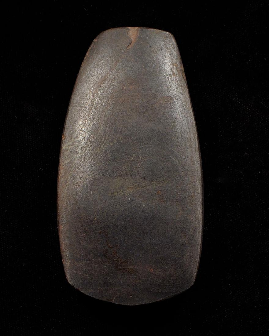 3.5 inches Hematite Celt, Nice Square Lines, Missouri: 3.5 inches Hematite Celt, Nice Square Lines, Missouri