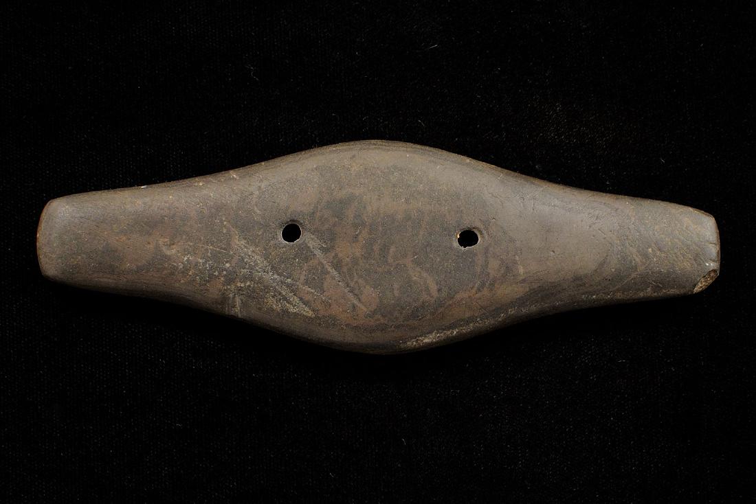 5 inches Expanded Center Slate Gorget, Ohio: 5 inches Expanded Center Slate Gorget, Ohio