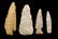 Lot of 4 Relics, Found in SE Iowa. Longest is a 3.9