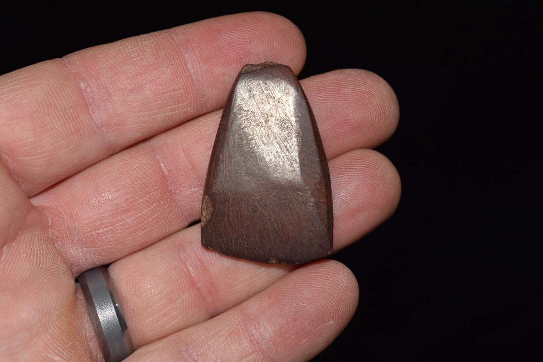 1.1/2" Hematite Celt, Ex Ensil Chadwick, Pictured Who's: 1.1/2" Hematite Celt, Ex Ensil Chadwick, Pictured Who's Who #3n page 74