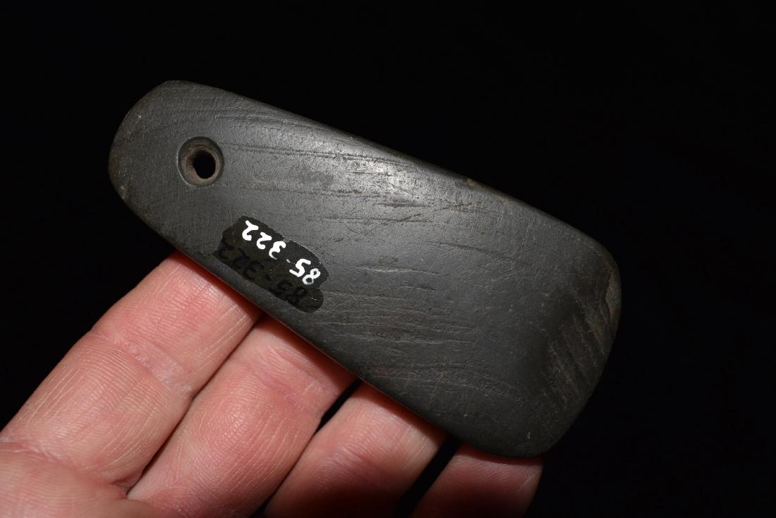 3.5/8" Slate Pendant, Found South Kingston Rhode Island: 3.5/8" Slate Pendant, Found South Kingston Rhode Island