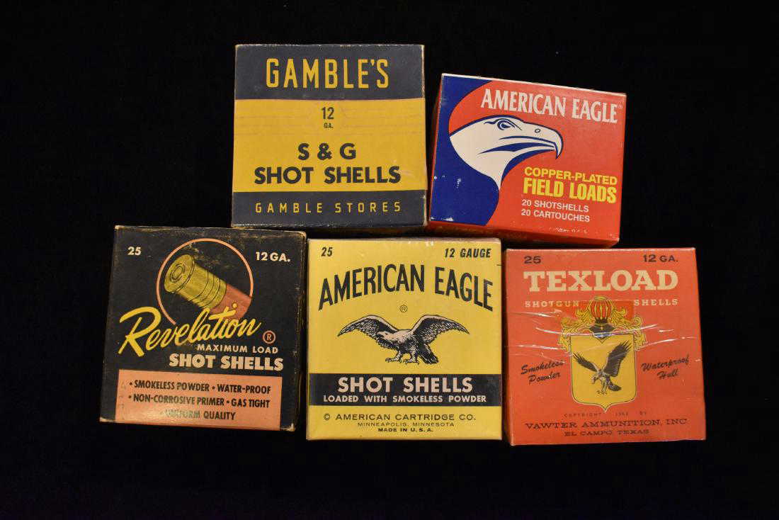 Lot of Antique / Vintage Shotgun Shell Boxes, No ammo