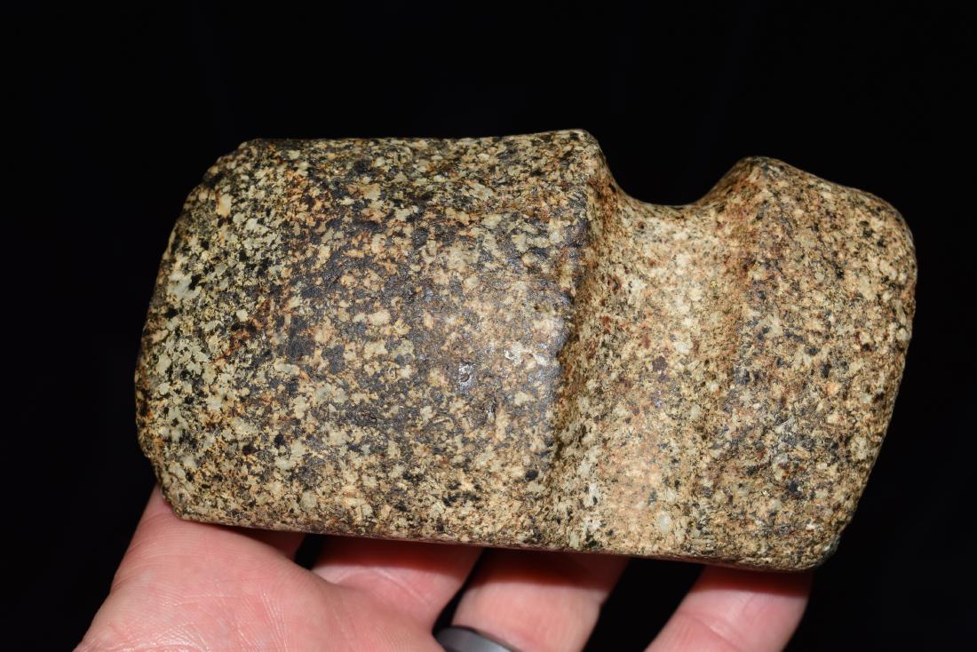 4.1/4" Slant Groove Axe, Colorful Speckled Granite, (1 of 6)