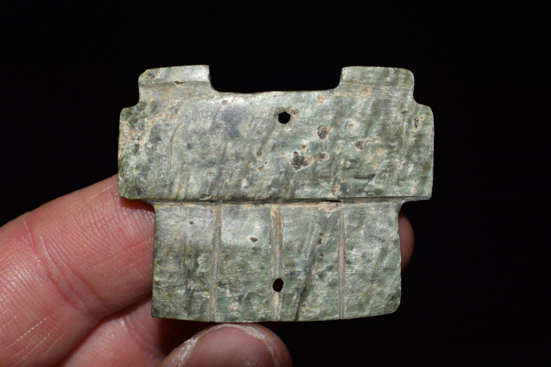 1.7/8" Jade Pendant, Fine, Pre-Columbian Mayan Culture, (1 of 3)