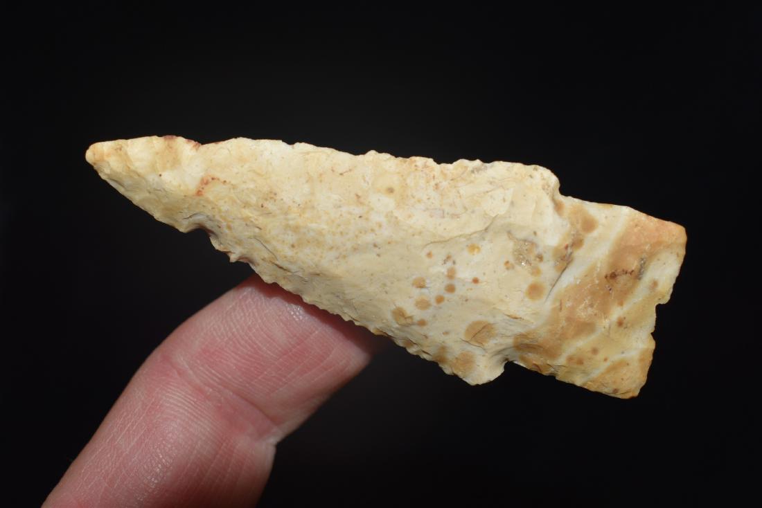 3" archaic hardin, Boone County, Missouri: Fashioned from Bowling Green Brown Flint, Found in 1970 in Boone County, MO, Out of the Townsend Collection from Columbia Missouri