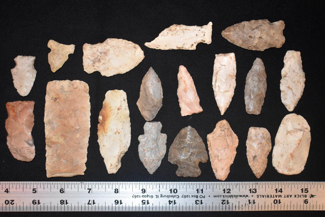 Lot of Arrowheads found in Marion County Missouri by: Lot of Arrowheads found in Marion County Missouri by Robert Wehrenberg sometime prior to 1999