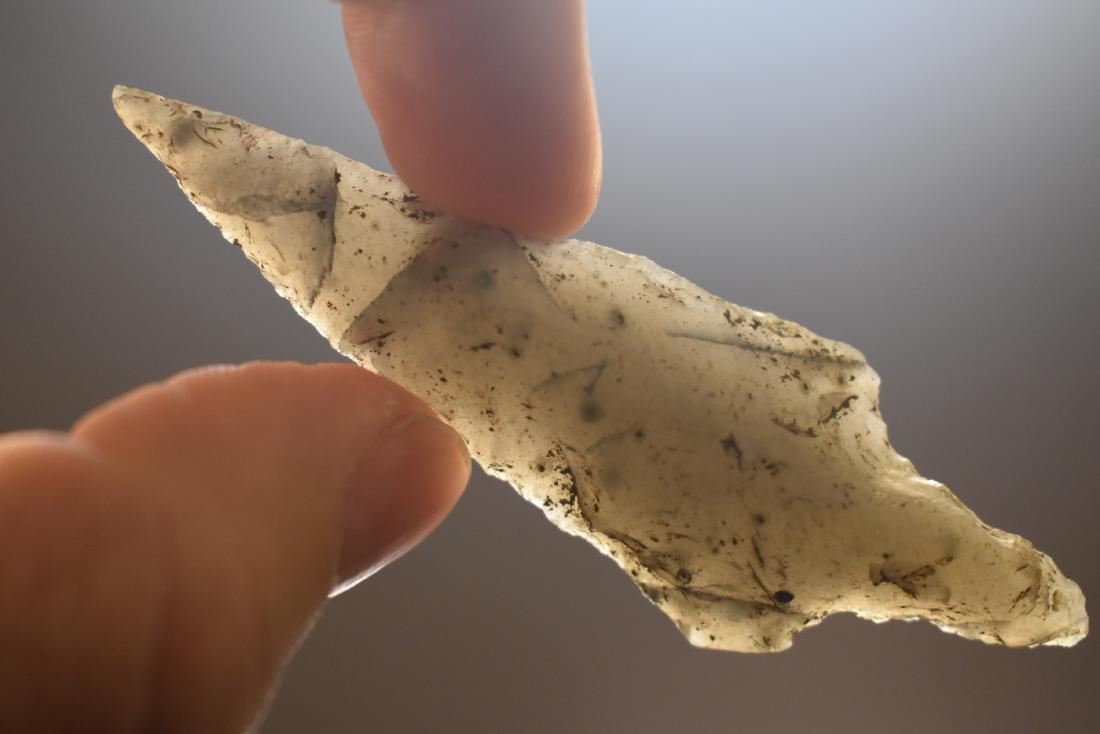 3 3/16" Spider Novaculite point, Ex Guy Ragusa (1 of 4)