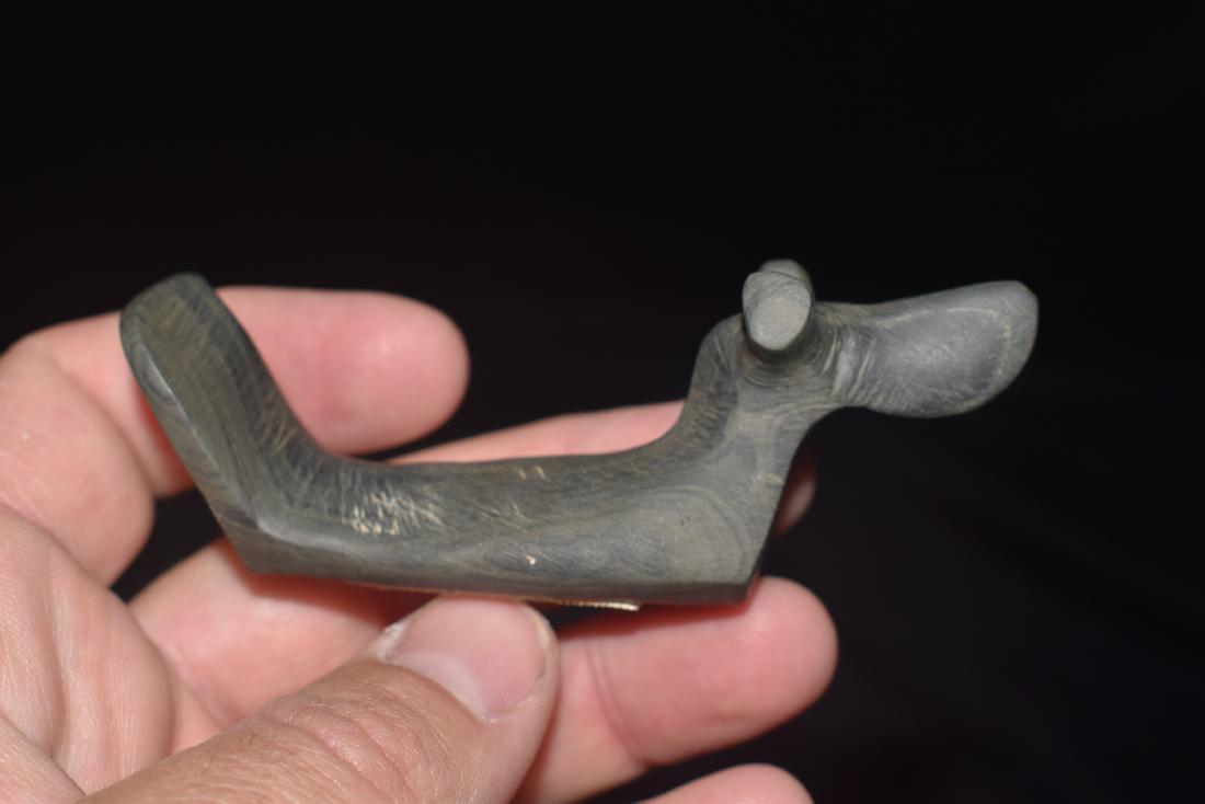 3 1/2" Slate Birdstone labeled Kent County Michigan (1 of 6)