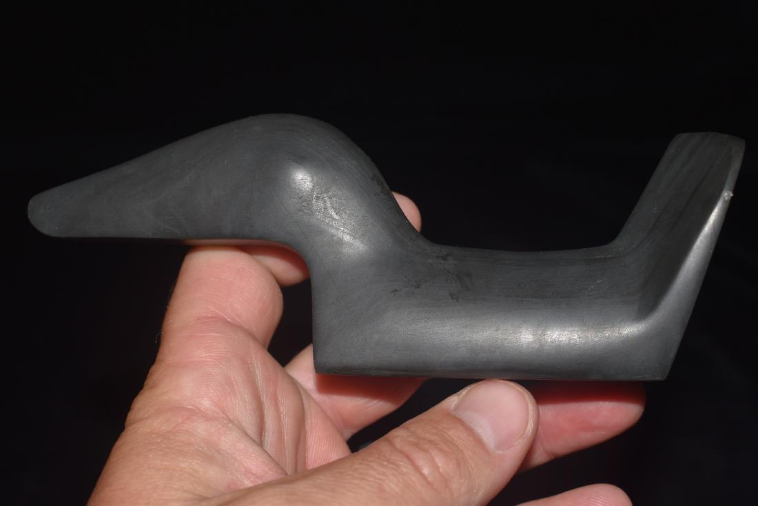 6 1/8" Slate Birdstone labeled Ross County, OH (1 of 4)