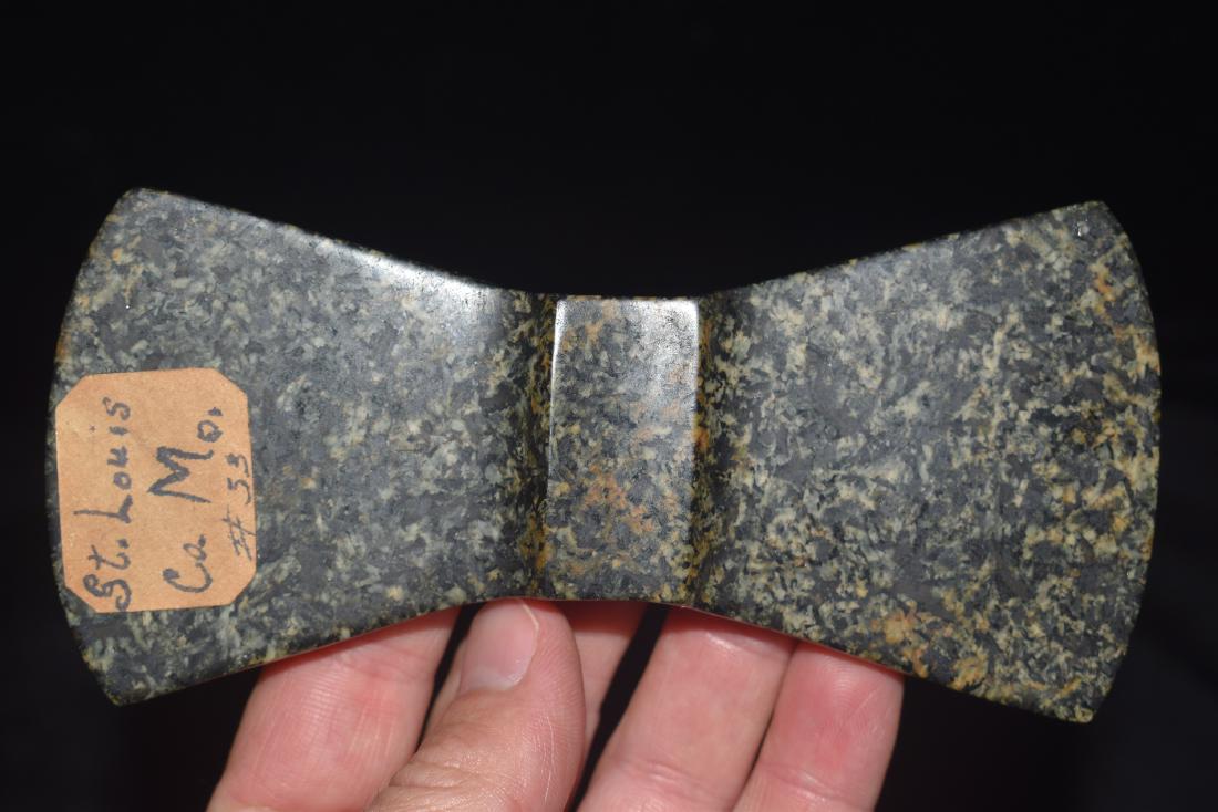 5 1/2" Wisconsin Wing Bannerstone labeled St. Louis: Out of the Robert Warrenberg Collection Collected from the mid to late 1900’s