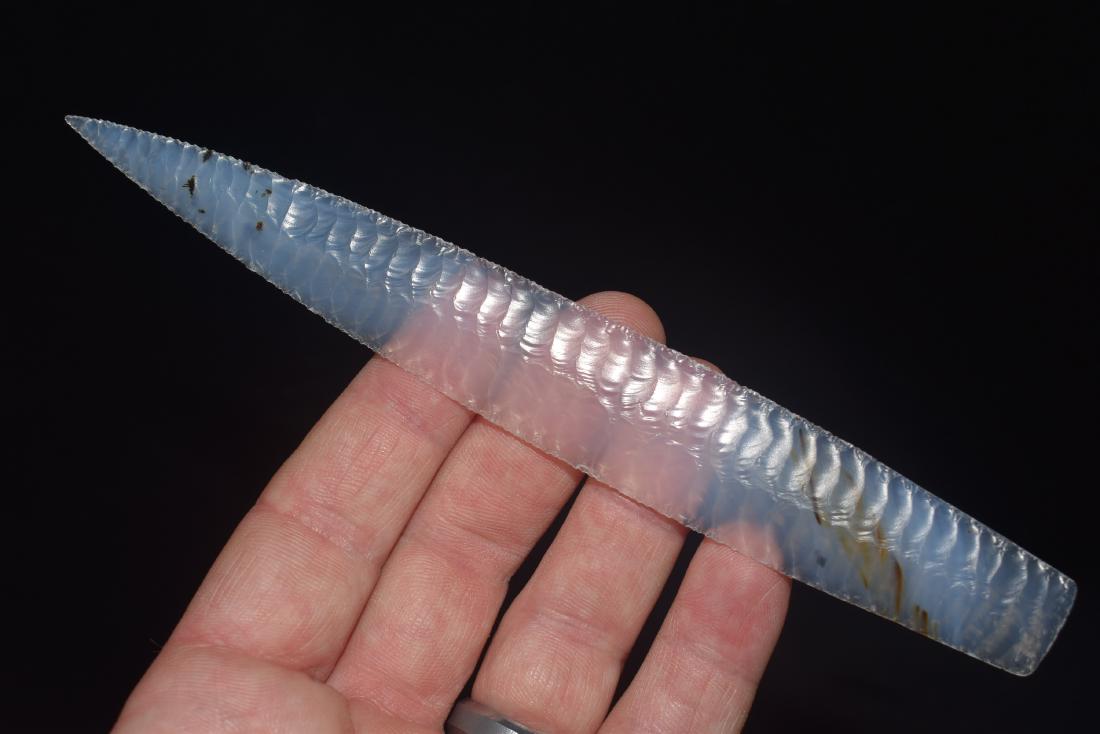 6 1/2" Ribbon Flaked Eded, artist Jim Hopper, Pictured (1 of 4)