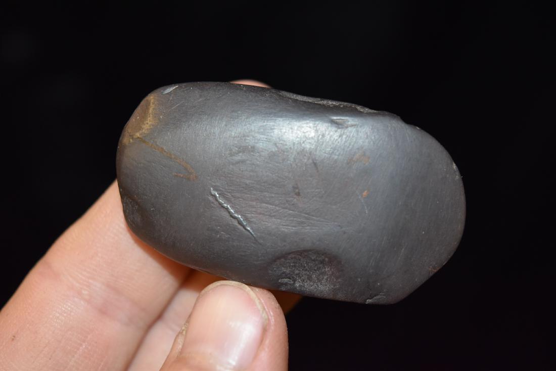 2 1/8" Hematite Adze, Alec Riebel, Scotland Co, MO: 2 1/8" Hematite Adze, Alec Riebel, Scotland Co, MO