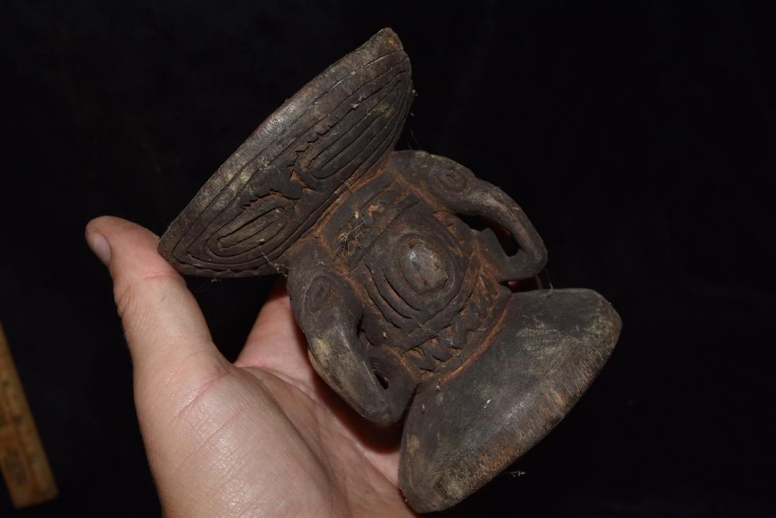 4 1/4" Tall Wooden African Item, (1 of 3)