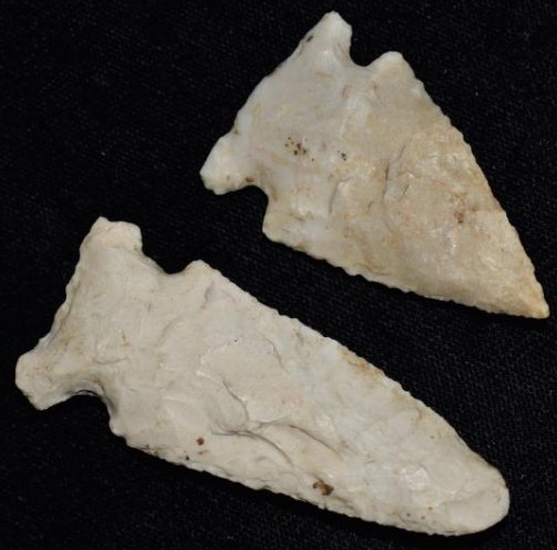 2 Nice Arrowheads, found by Jack Baker, Wayne Co, IL (1 of 5)