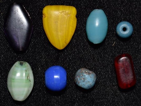 Lot of Glass Beads, found by Jack Baker, Wayne Co, IL: Lot of Glass Beads, found by Jack Baker, Wayne Co, IL