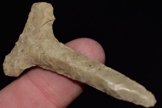 2 1/4" Archaic Drill, found by Jack Baker, Wayne Co, IL (1 of 8)