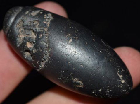 2 1/4" Hematite Plummet Groove Top, found by Jack (1 of 6)