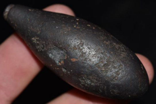 2 3/4" Grooved Plummet, Hematite, found by Jack Baker, (1 of 6)