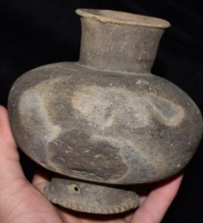 5" Tall, Mississippian Pedestal Base Water bottle, with (1 of 10)