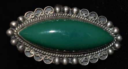 Nice Silver and Turquoise Ring, MHA hallmark, (1 of 4)