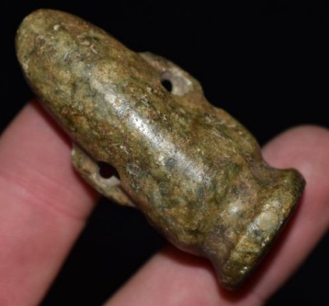2 1/8" Pre Columbian Bead / Plummet, Jade (1 of 7)