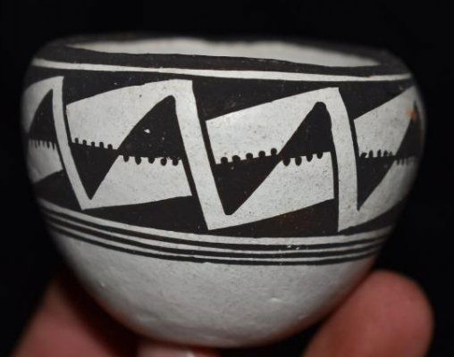 2 1/2 Dia  Acoma N.M Pottery Vessel, Good Paint, and (1 of 6)