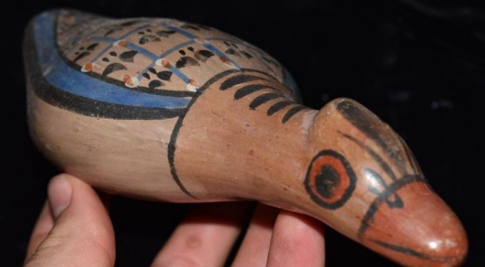 7 3/4" Vintage Mexican Tolana hand Painted Pottery (1 of 7)