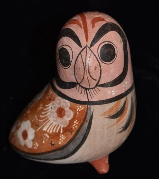 5 1/4" Vintage Mexican Tolana hand Painted Pottery (1 of 7)