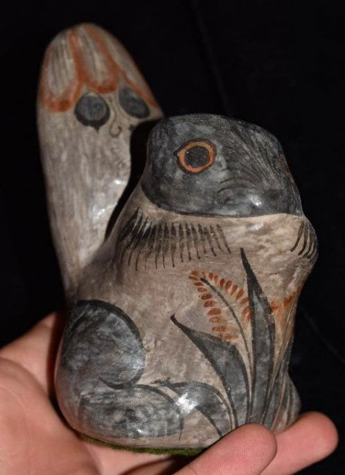 5 1/2" Vintage Mexican Tolana hand Painted Pottery (1 of 9)