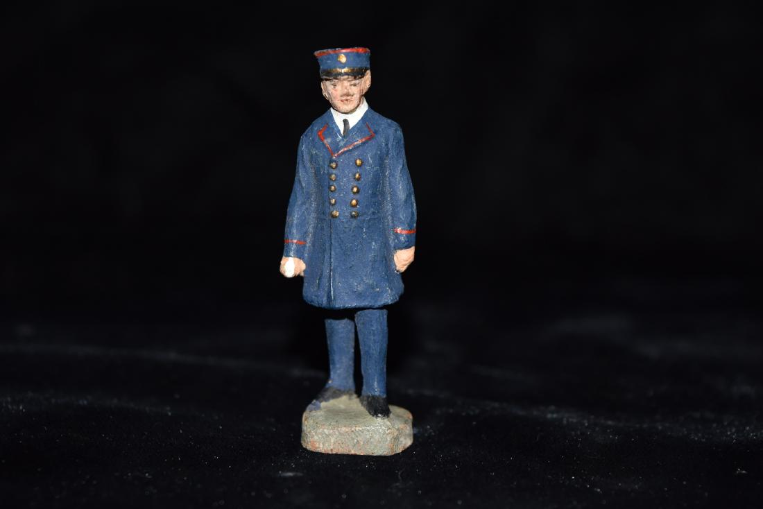 Elastolin Train Conductor Engineer Toy Germany WWI Era (1 of 7)