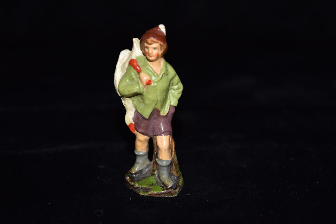 Elastolin Boy Carrying Duck Toy Germany WWI Era: Elastolin Boy Carrying Duck Toy Germany WWI Era