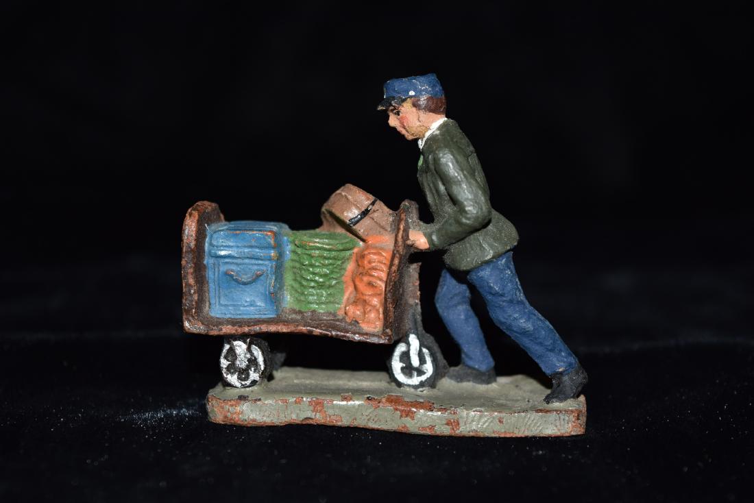 Elastolin Elastolin Railroad Worker Pushing Cart of (1 of 7)