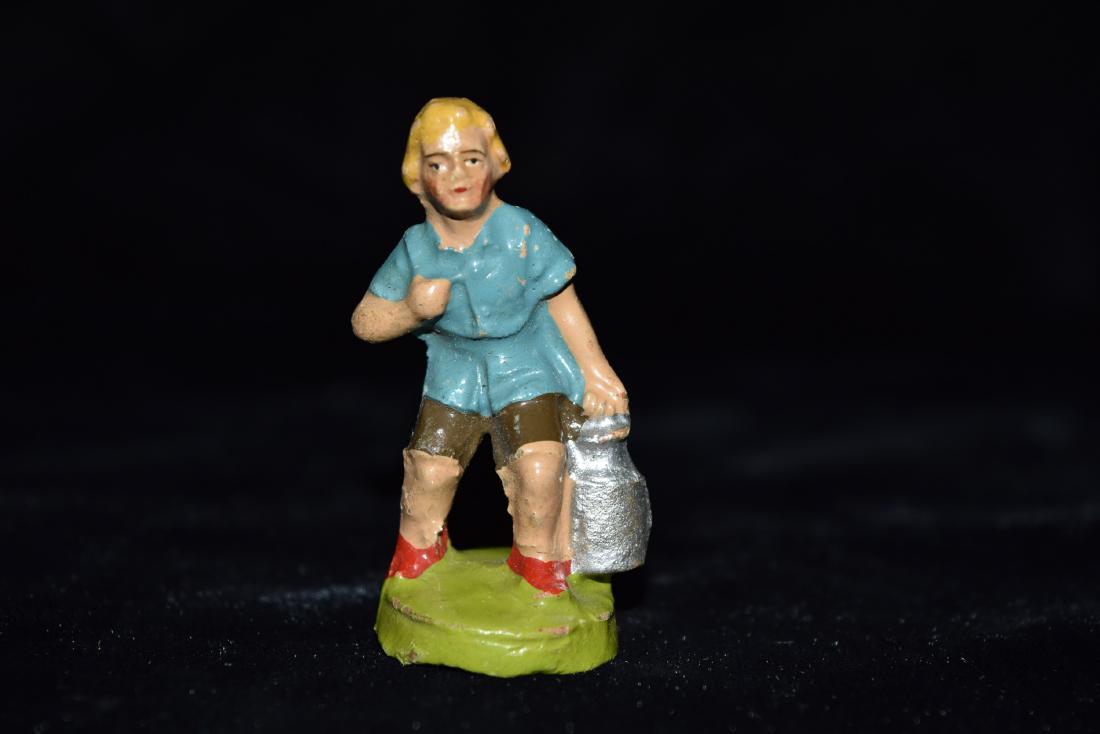 Elastolin Boy Carrying Milk Container Toy Germany WWI: Elastolin Boy Carrying Milk Container Toy Germany WWI Era