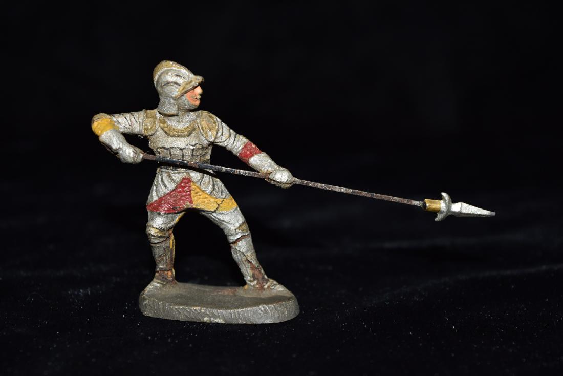 Elastolin Medieval Knight with Spear Toy Germany WWI (1 of 8)
