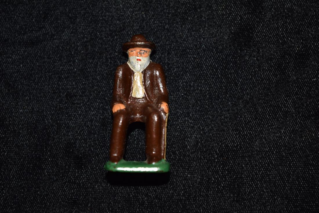 Lead/Tin Old Man Sitting Down Toy England WWI Era GREAT: Lead/Tin Old Man Sitting Down Toy England WWI Era GREAT CONDITION
