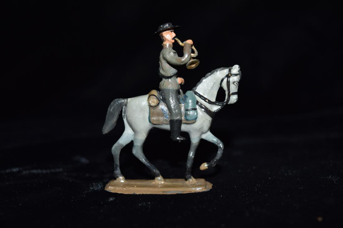 Lead/Tin US WWI US Army Cavalry Soldier on Horse with (1 of 7)