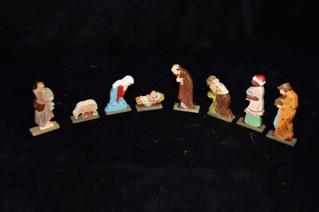 8 Piece Wooden Nativity Scene Toy Italy Early/Mid 20th (1 of 7)