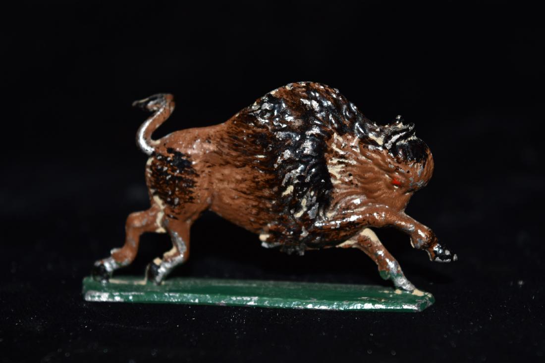 Lead/Tin Running Buffalo/Bison Toy European Early 20th (1 of 5)