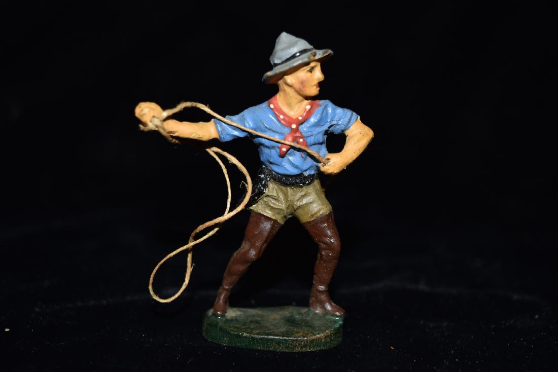 Elastolin Cowboy with Lasso Rope Toy Germany Early 20th (1 of 6)