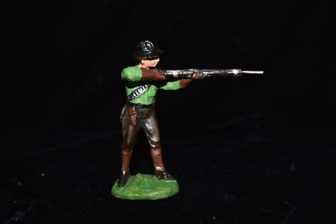 Elastolin Cowboy Shooting Rifle Toy Germany Early 20th: Elastolin Cowboy Shooting Rifle Toy Germany Early 20th Century