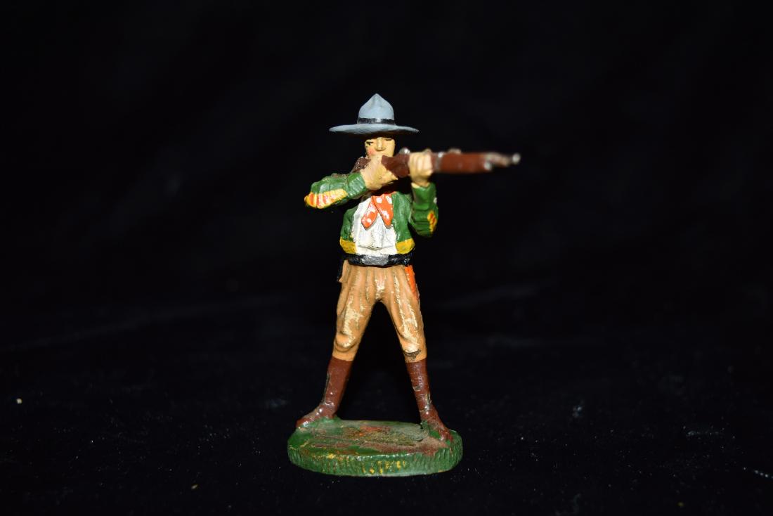 Elastolin Cowboy Shooting Rifle Toy Germany Early 20th: Elastolin Cowboy Shooting Rifle Toy Germany Early 20th Century